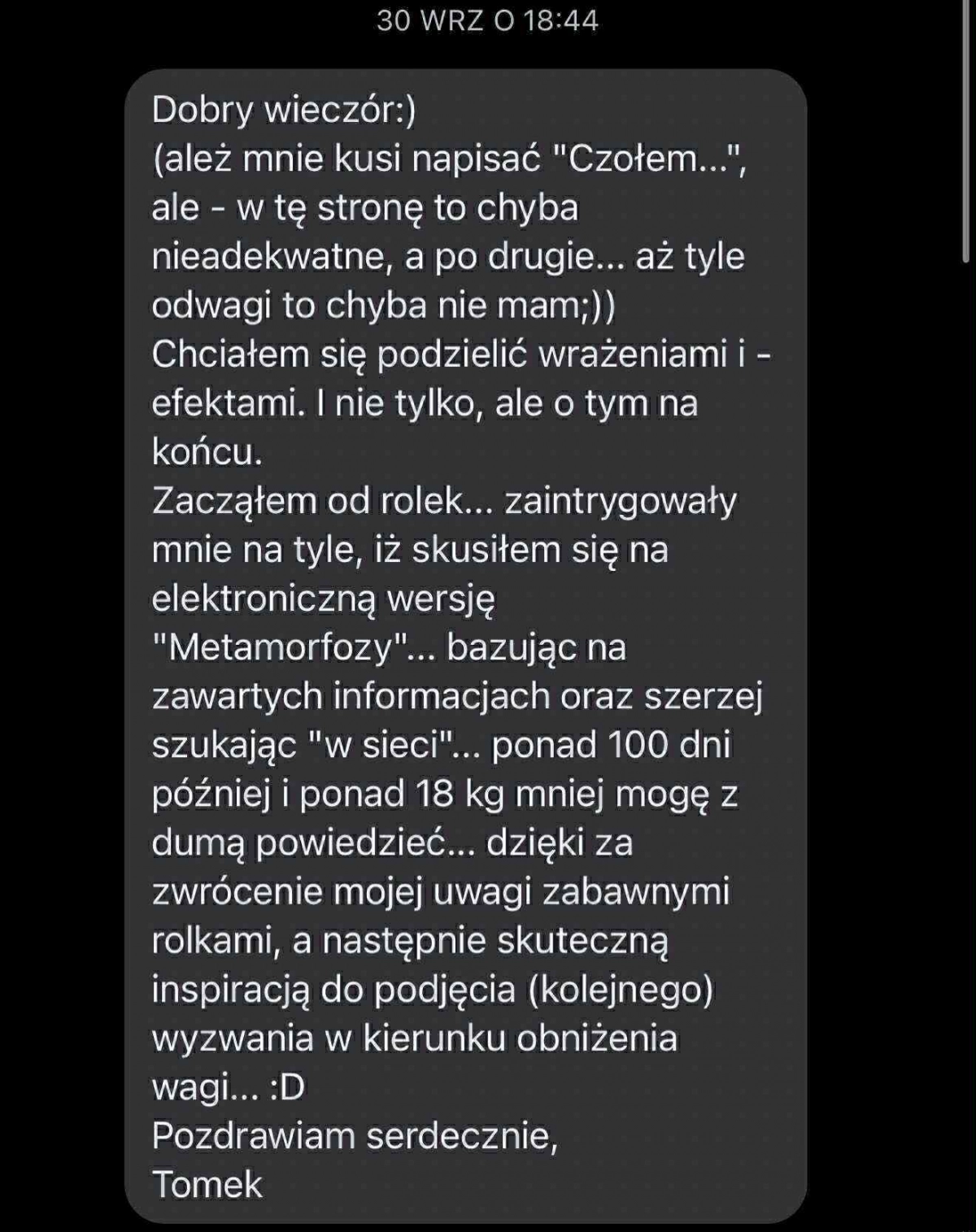 Opinia uczestnika